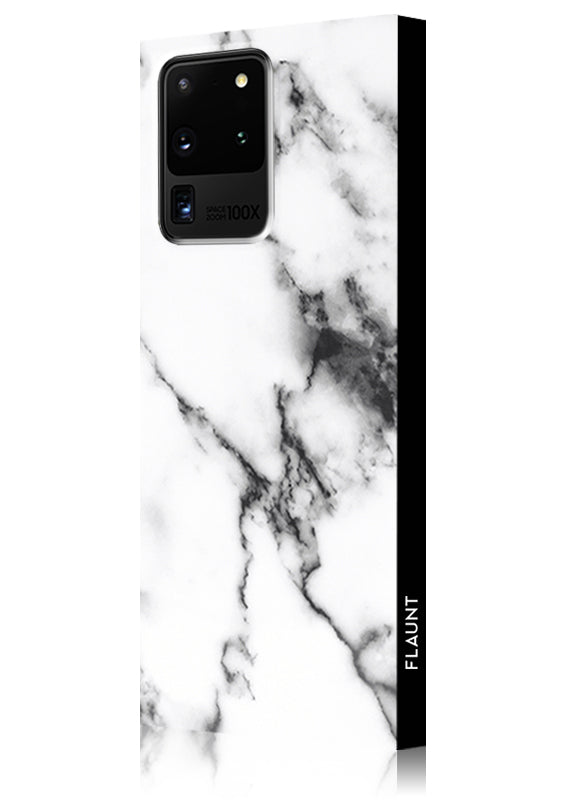 SQUARE® White Marble Galaxy Case