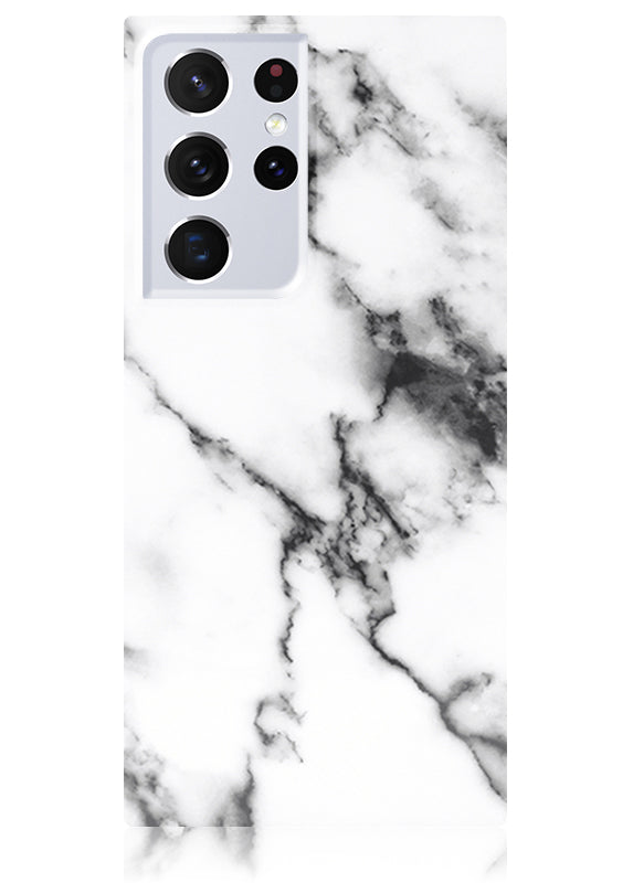 SQUARE® White Marble Galaxy Case