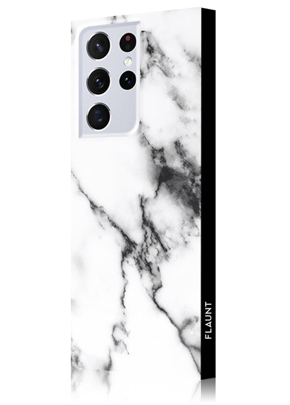 SQUARE® White Marble Galaxy Case