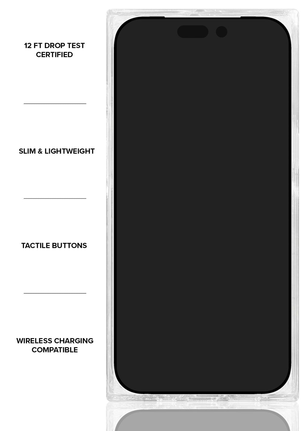 SQUARE® White Crocodile Faux Leather iPhone Case