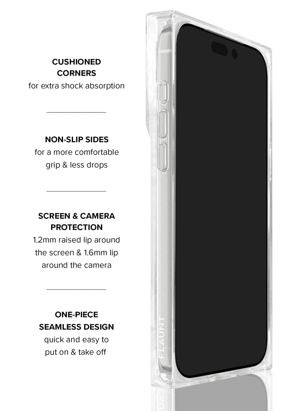 SQUARE® White Crocodile Faux Leather iPhone Case