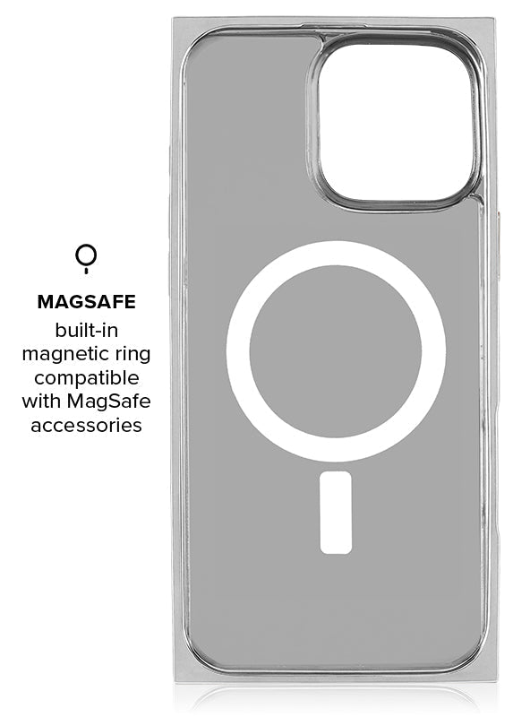 Elite Collection - SQUARE® Chromed Silver Faux Croc iPhone Case