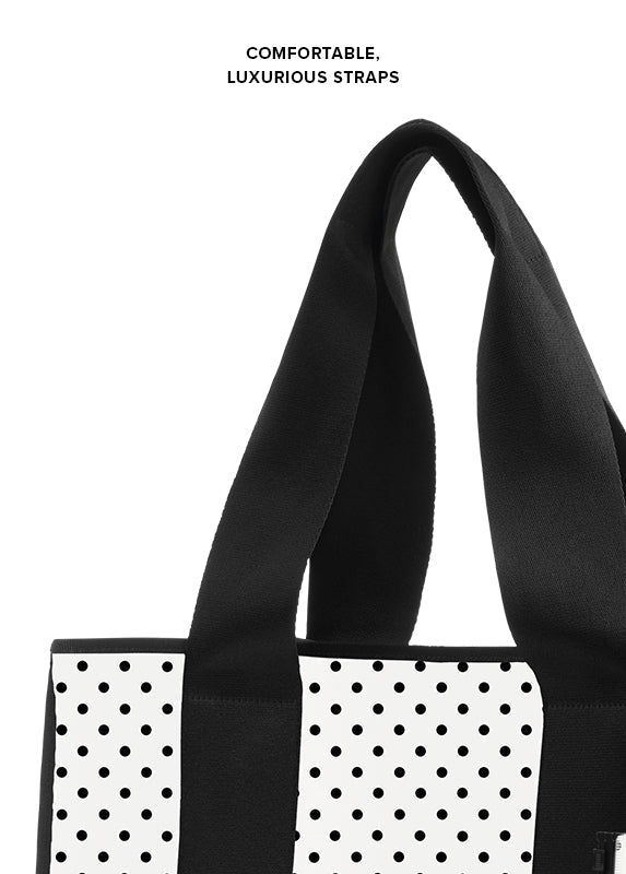 White Polka Dot Everyday Tote Bag