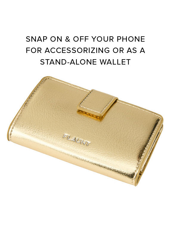 Gold Faux Leather MagSafe Wallet (Works with MagSafe Cases Only)