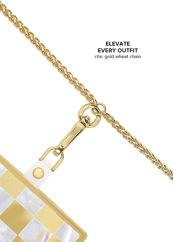 Gold Wheat Braid Chain Phone Crossbody