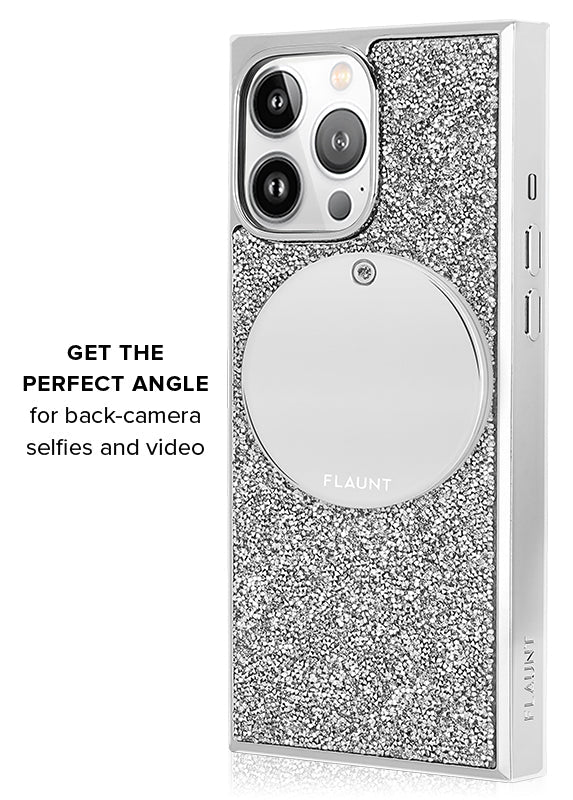 Silver Metallic MagSafe Compact Mirror (Works with MagSafe Cases Only)