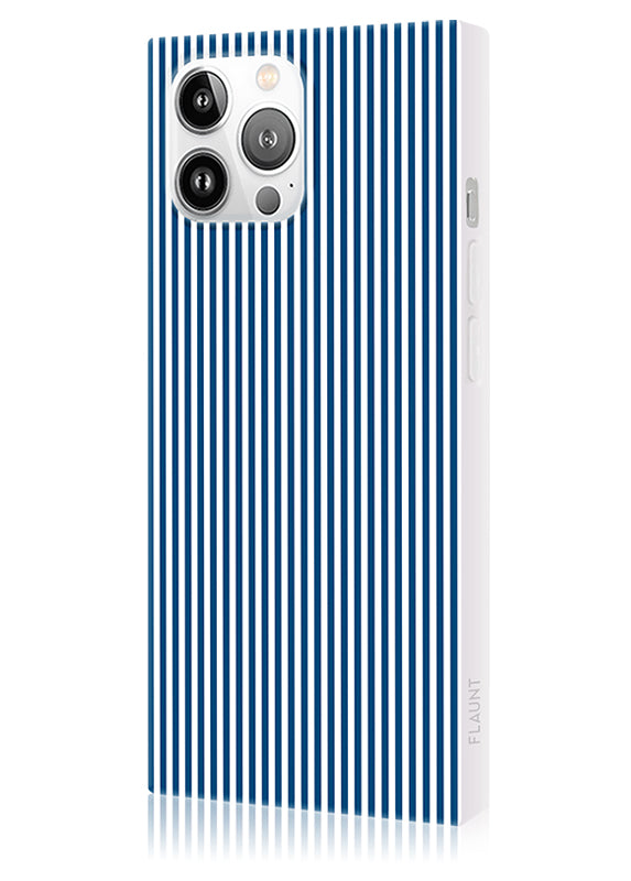 SQUARE® Blue & White Oxford Stripe iPhone Case