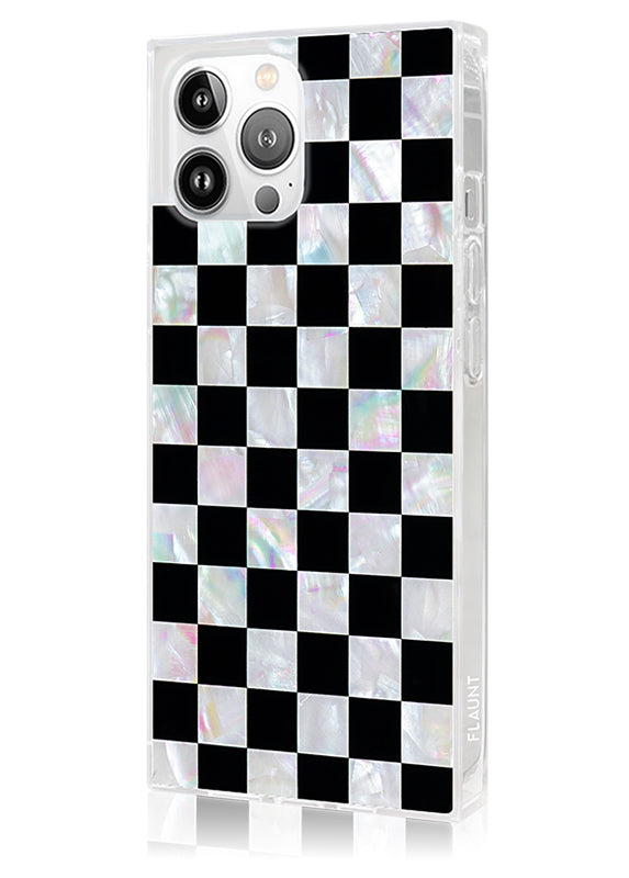 SQUARE® Checkered Mother of Pearl iPhone Case