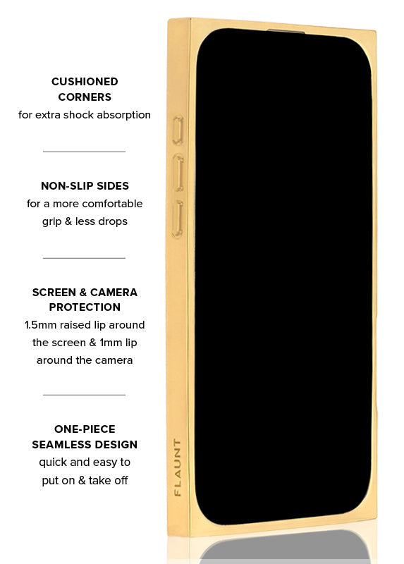 Elite Collection - SQUARE® Gold Checkered Mother of Pearl iPhone Case