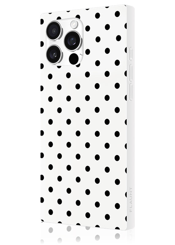 SQUARE® White Polka Dot iPhone Case