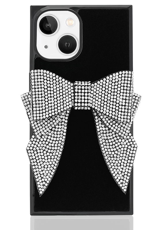Elite Collection - SQUARE® Black Velvet Bow Brilliance iPhone Case (Not MagSafe Compatible)