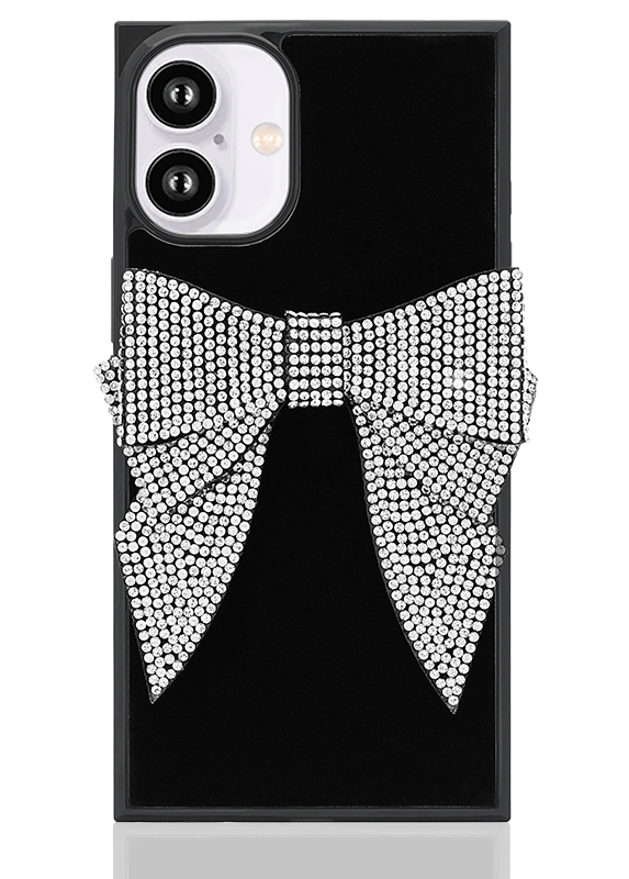 Elite Collection - SQUARE® Black Velvet Bow Brilliance iPhone Case (Not MagSafe Compatible)
