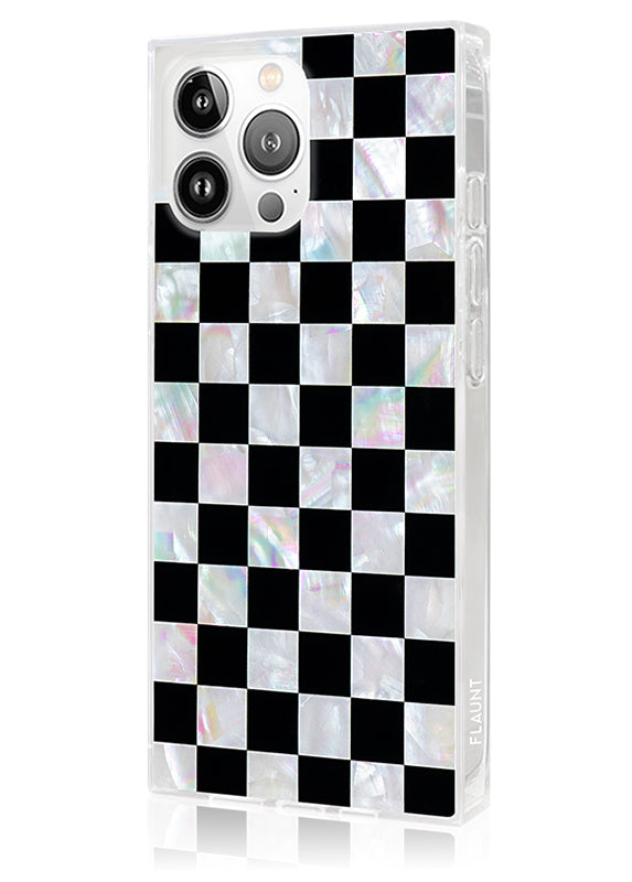 SQUARE® Checkered Mother of Pearl iPhone Case