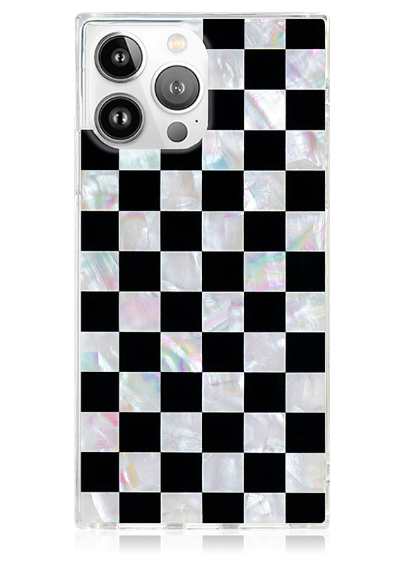 SQUARE® Checkered Mother of Pearl iPhone Case