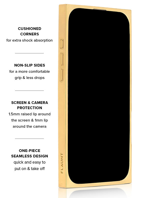 Elite Collection - SQUARE® Gold Checkered Mother of Pearl iPhone Case