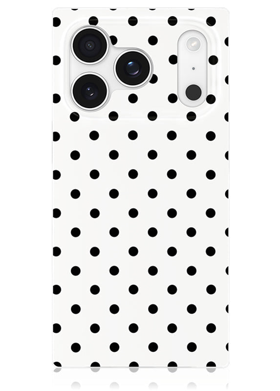 SQUARE® White Polka Dot iPhone Case