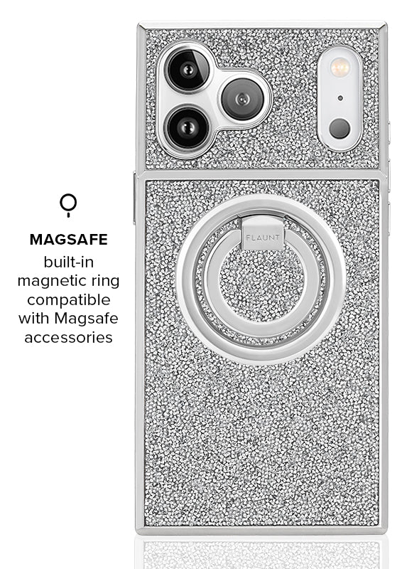 Elite Collection - SQUARE® Silver Crystal Elegance iPhone Case