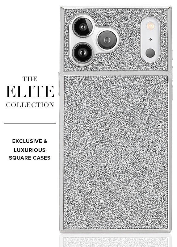 Elite Collection - SQUARE® Silver Crystal Elegance iPhone Case