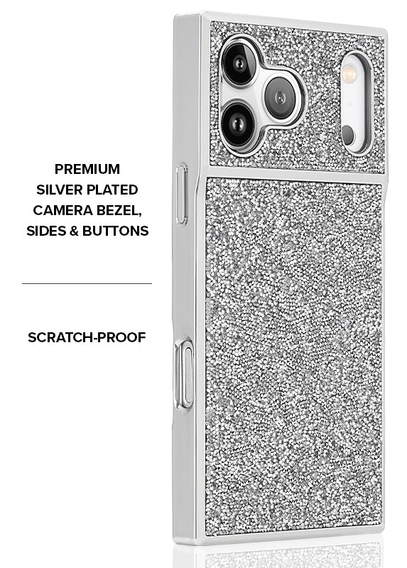Elite Collection - SQUARE® Silver Crystal Elegance iPhone Case