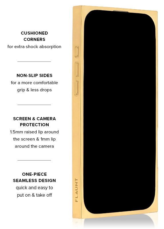 Elite Collection - SQUARE® Gilded Gold Faux Croc iPhone Case