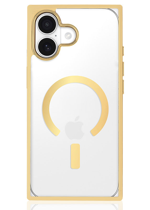 Elite Collection - SQUARE® Gilded Crystal Clear Gold iPhone Case