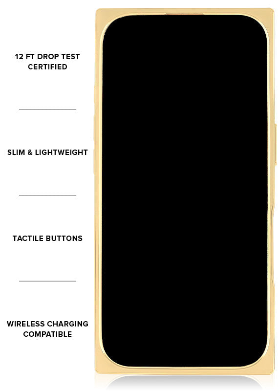 Elite Collection - SQUARE® Gilded Crystal Clear Gold iPhone Case