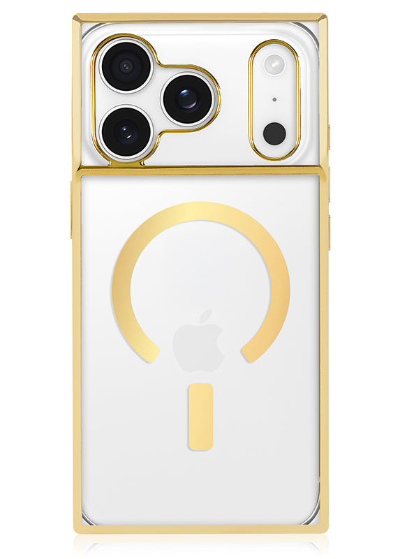 Elite Collection - SQUARE® Gilded Crystal Clear Gold iPhone Case