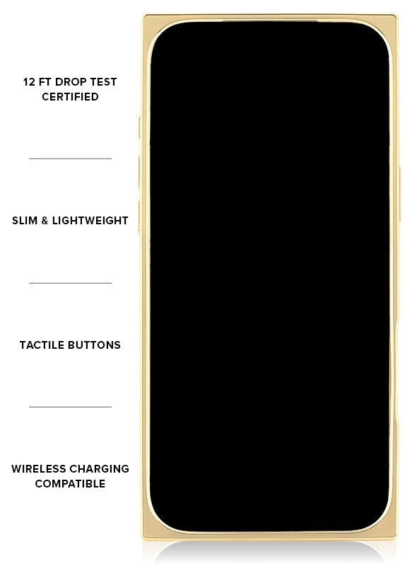 Elite Collection - SQUARE® Gilded Crystal Clear Gold iPhone Case