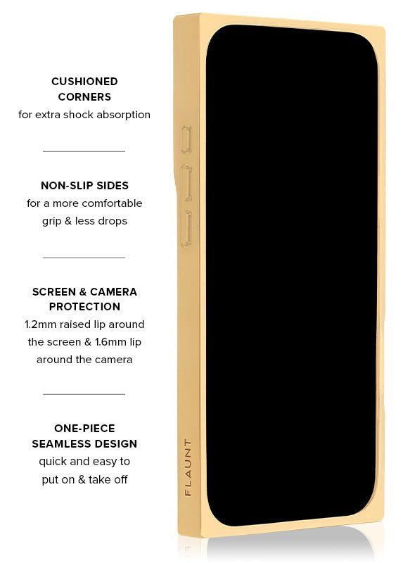 Elite Collection - SQUARE® Gilded Crystal Clear Gold iPhone Case