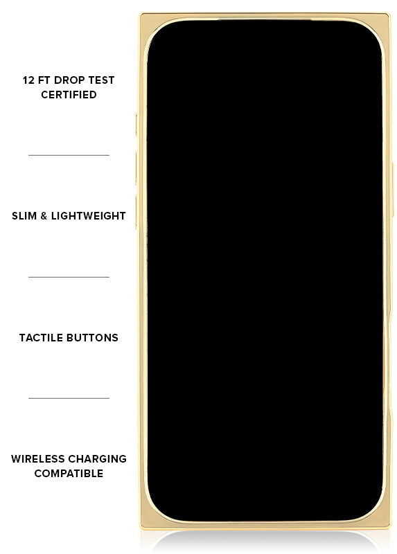 Elite Collection - SQUARE® Gilded Crystal Clear Gold iPhone Case