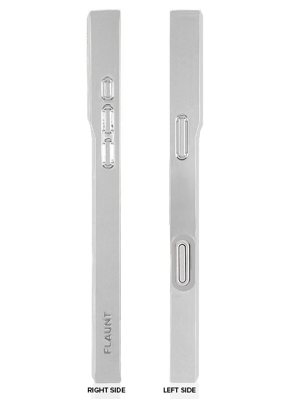 Elite Collection - SQUARE® Chromed Crystal Clear Silver iPhone Case