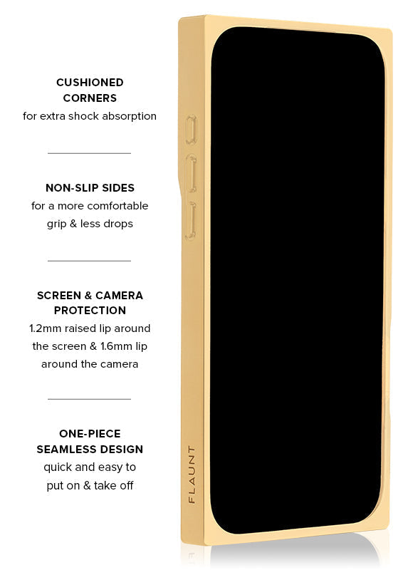 Elite Collection - SQUARE® Gilded Crystal Clear Gold iPhone Case